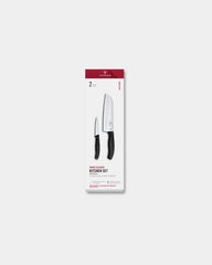 Zestaw noży kuchennych Victorinox ze stali 2 szt. z grawerem - Czarny