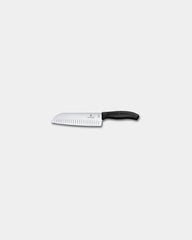 Nóż szefa kuchni Santoku ze stali nierdzewnej Victorinox z grawerem - Czarny