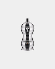 Kawiarka Alessi Pulcina z aluminium do 6 filiżanek z nadrukiem