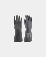 Rękawica chemiczna neoprenowa 38 cm z nadrukiem - Czarny-błękitny