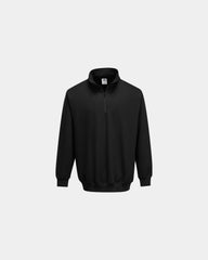 Bluza ze stójką i suwakiem 1/4 Sorrento z nadrukiem - Czarny-błękitny