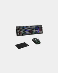 Zestaw gamingowy 3 w 1 QWERTY Blaupunkt z nadrukiem - Czarny