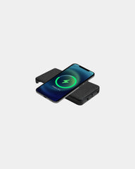 Powerbank indukcyjny z RPET i konopi Blaupunkt z nadrukiem - Czarny