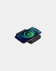 Powerbank indukcyjny z RPET i konopi Blaupunkt z nadrukiem - Czarny