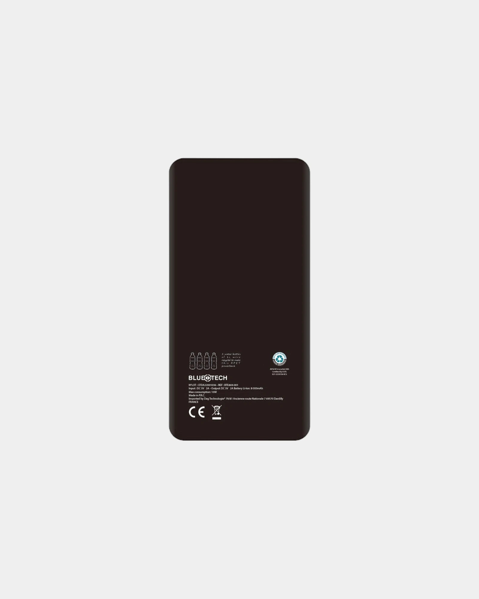 Powerbank RPET 10 000 mAh Bluetech z LED z nadrukiem - 2