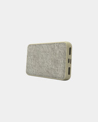 Powerbank z RPET i konopi organicznych 5000 mAh Bluetech z nadrukiem - Beżowy