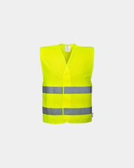 Kamizelka ostrzegawcza Hi-Vis przewiewna z nadrukiem - Żółty