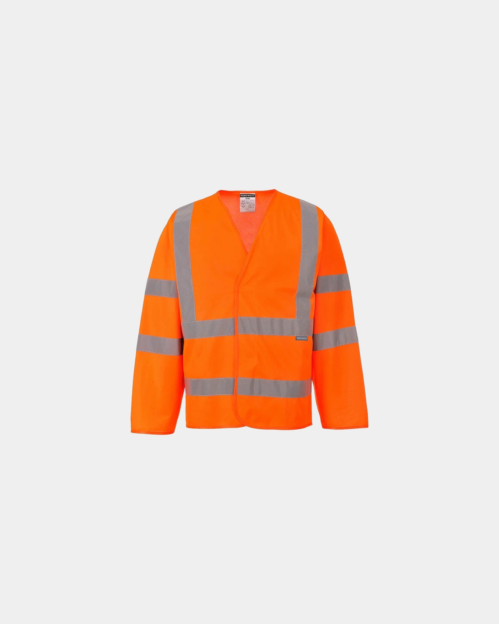 Kamizelka odblaskowa Hi-Vis z długim rękawem z nadrukiem - Pomarańczowy