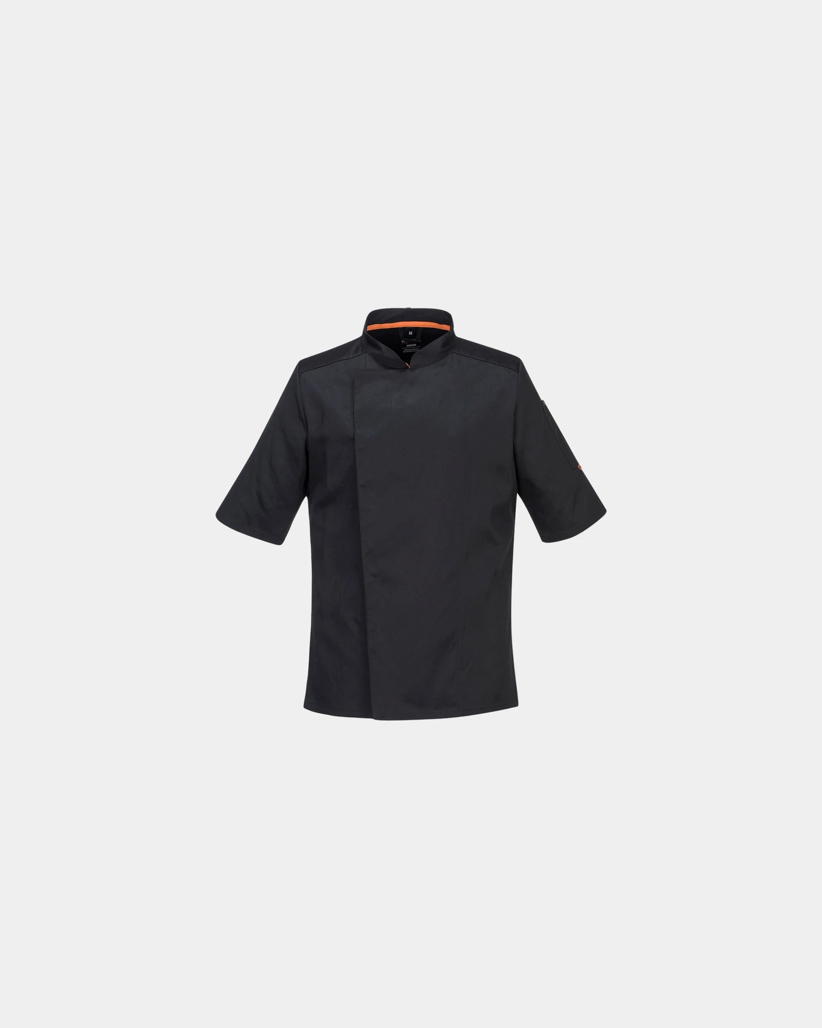Bluza kucharska Maille Pro S/S z siatką MeshAir z nadrukiem - Czarny-błękitny