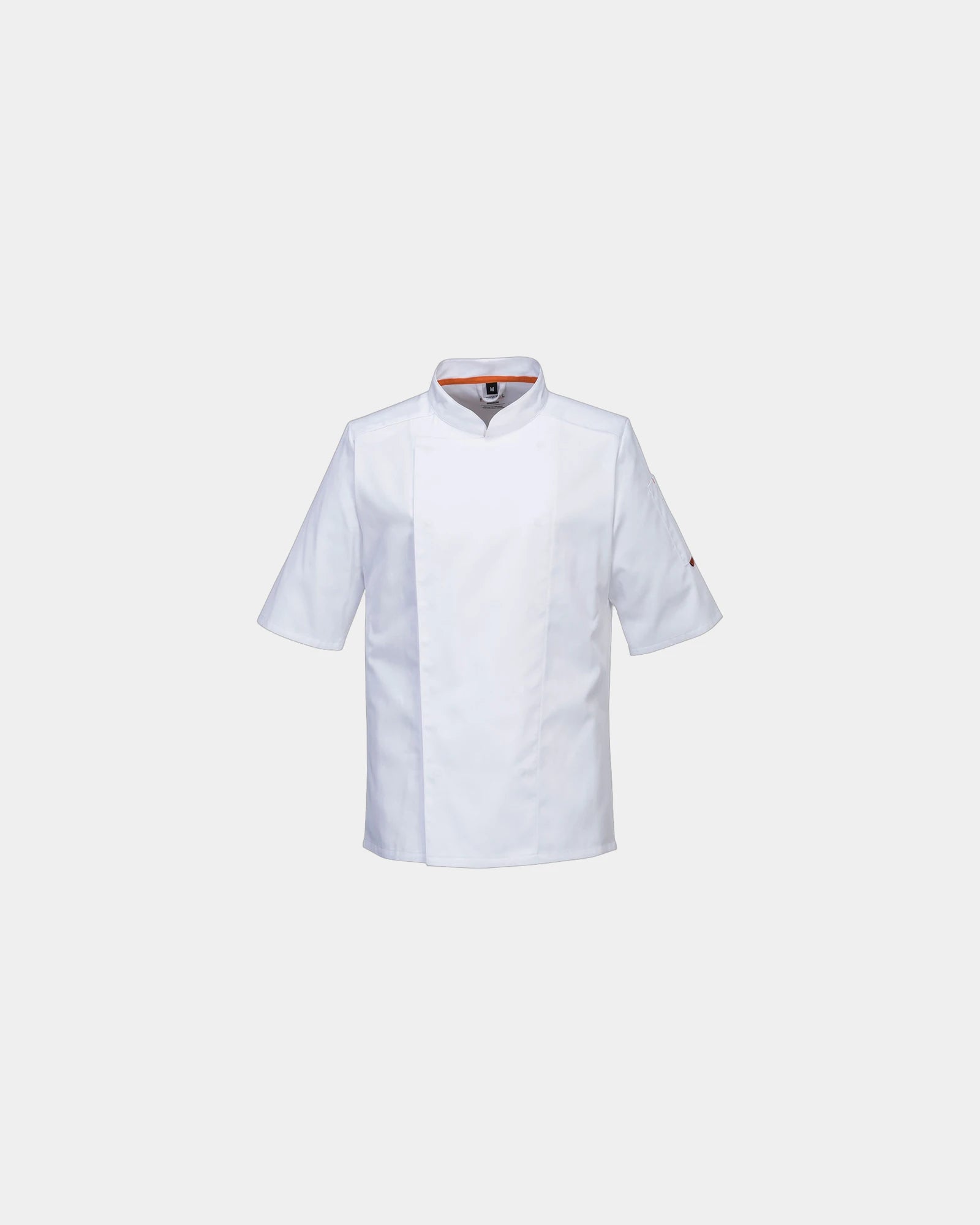 Bluza kucharska Maille Pro S/S z siatką MeshAir z nadrukiem - Biały