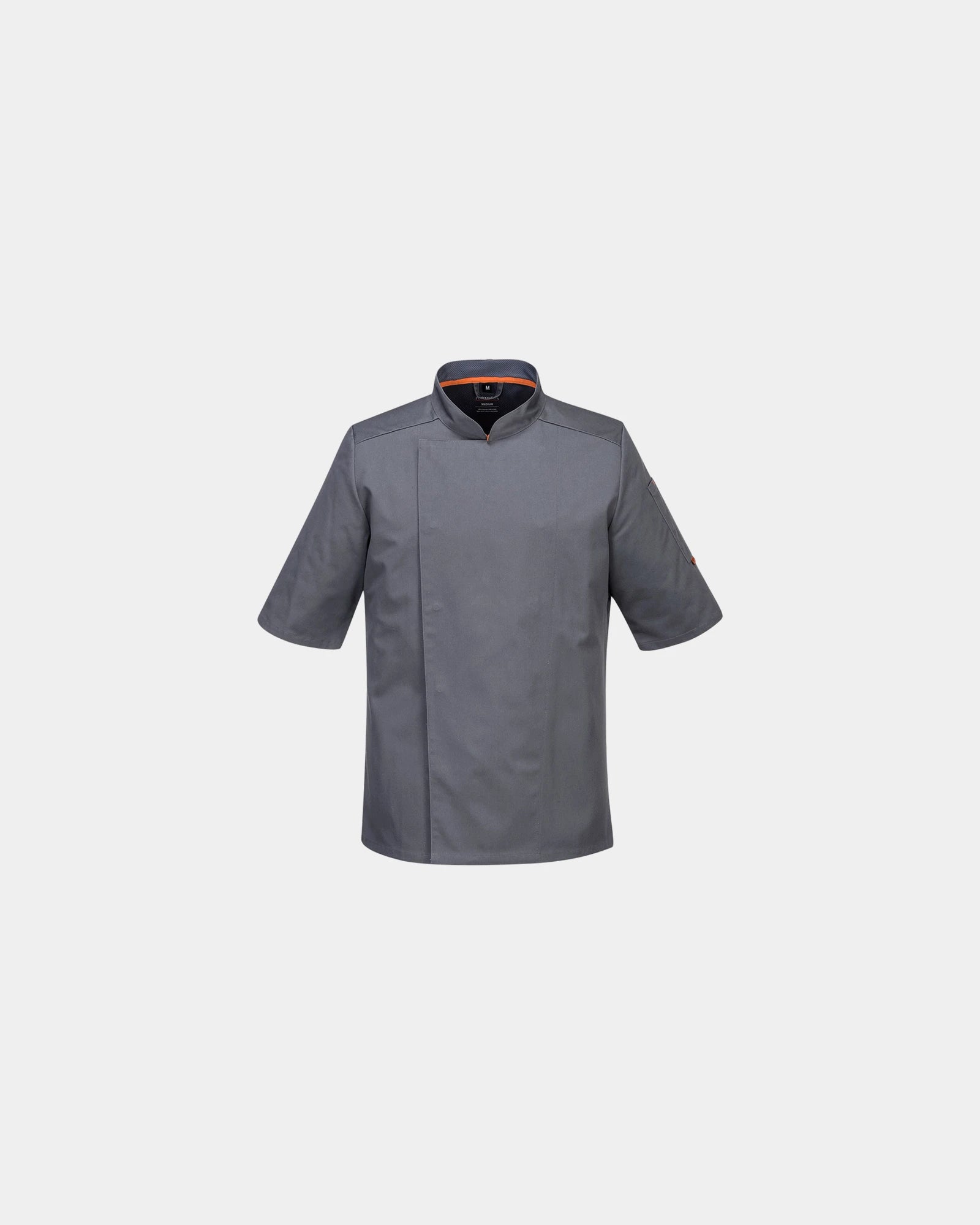 Bluza kucharska Maille Pro S/S z siatką MeshAir z nadrukiem - Szary