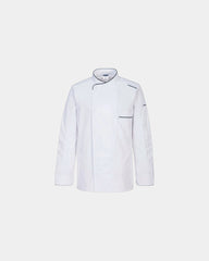 Bluza kucharska z bawełny Surrey M/L z nadrukiem - Biały
