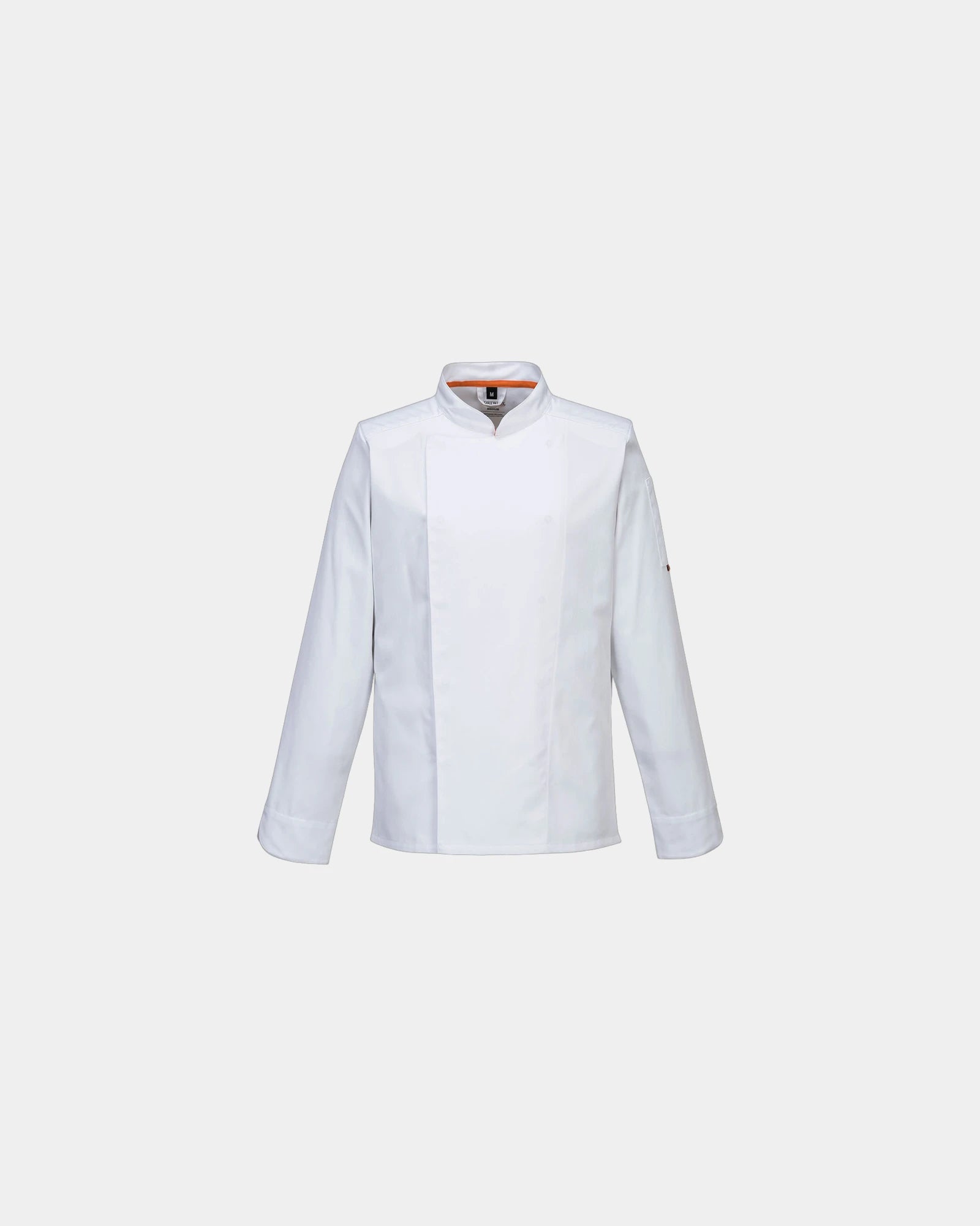 Kurtka kucharska z poliestru i bawełny Meshair Pro L/S z nadrukiem - Biały