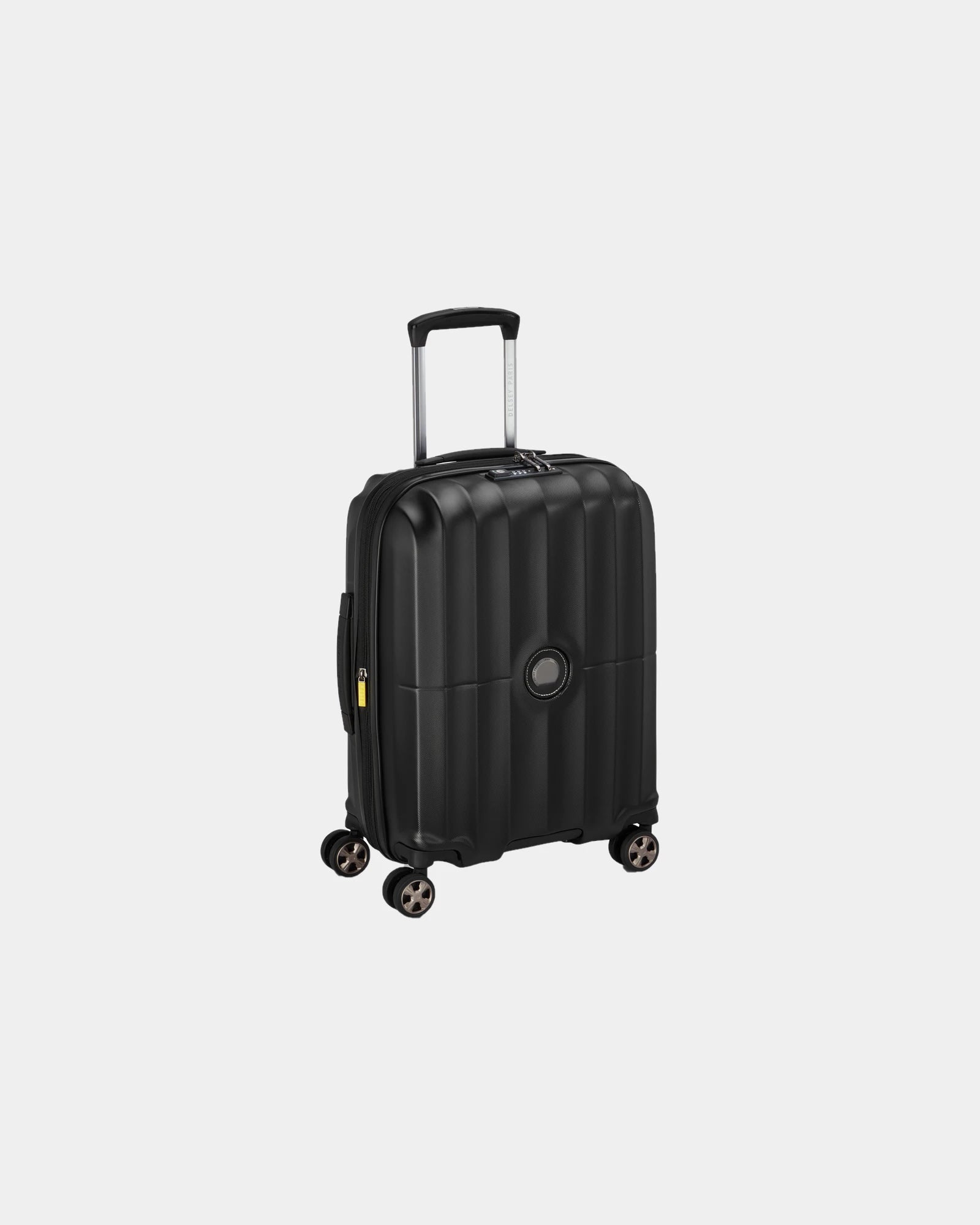 Walizka kabinowa z poliwęglanu Delsey Carrousel 2 Slim 55 cm z nadrukiem - Czarny