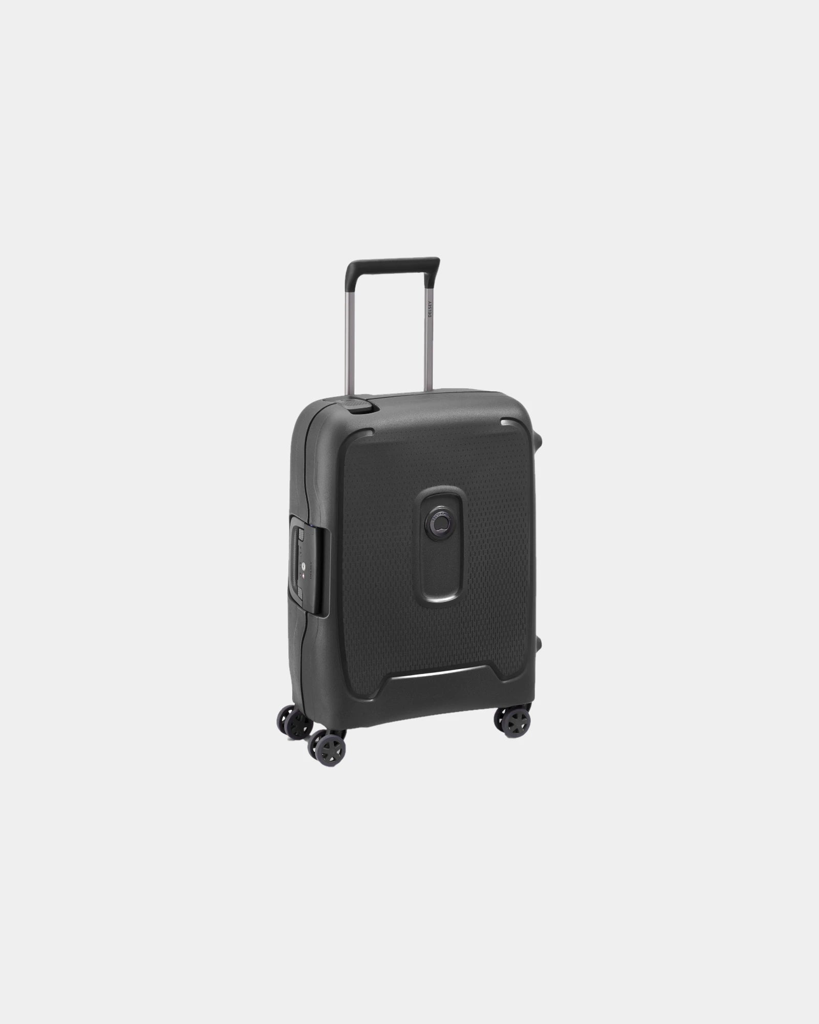 Walizka kabinowa z recyklingu Delsey Moncey Slim 55 cm z nadrukiem - Czarny