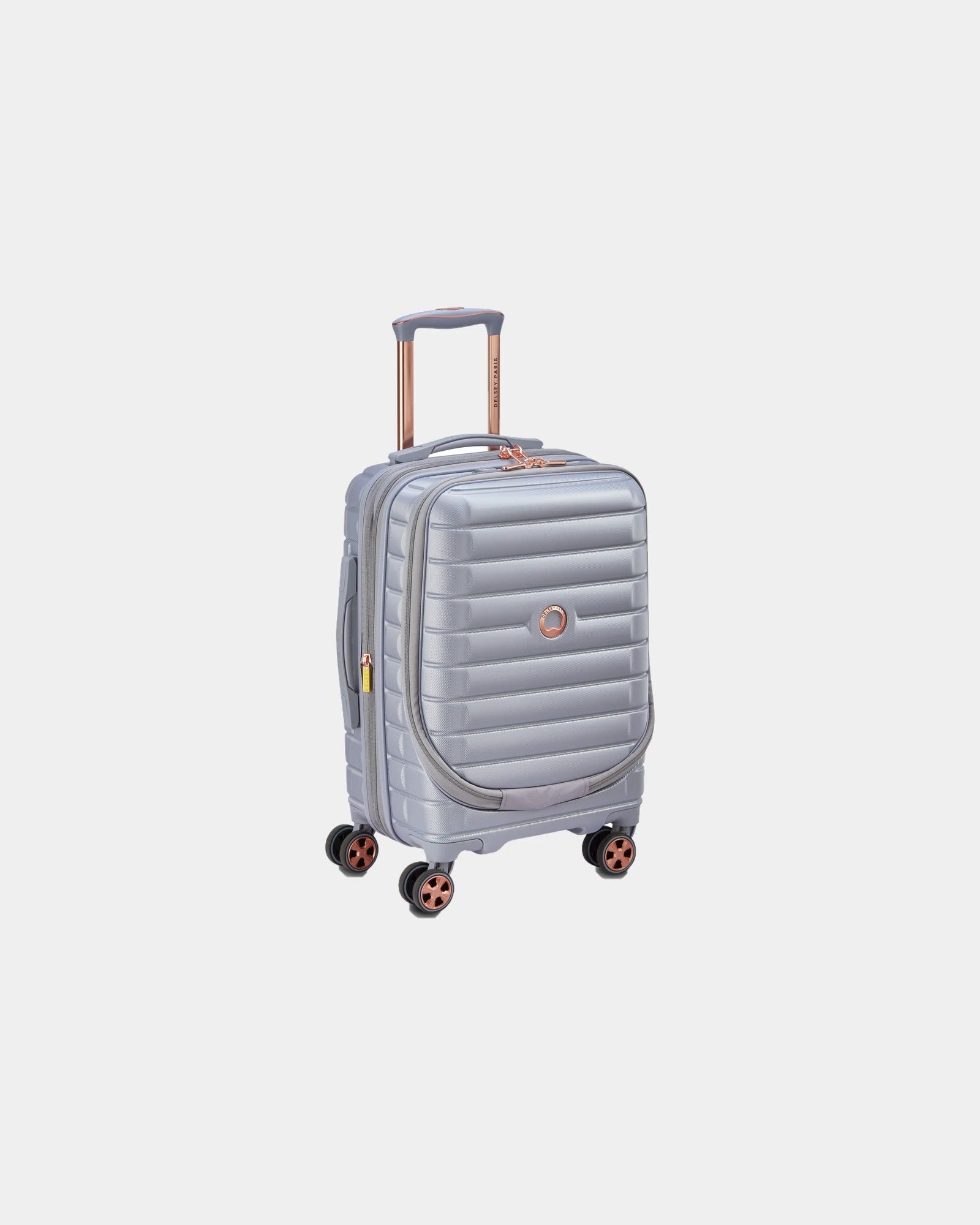 Walizka kabinowa Delsey Shadow 5.0 z poliwęglanu 55 cm z nadrukiem - Platynowy
