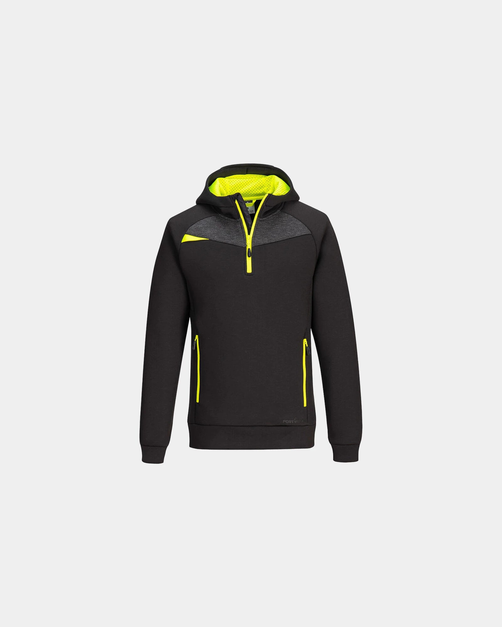 Bluza z kapturem DX4 z poliestru ze stretchem z nadrukiem - Czarny-błękitny