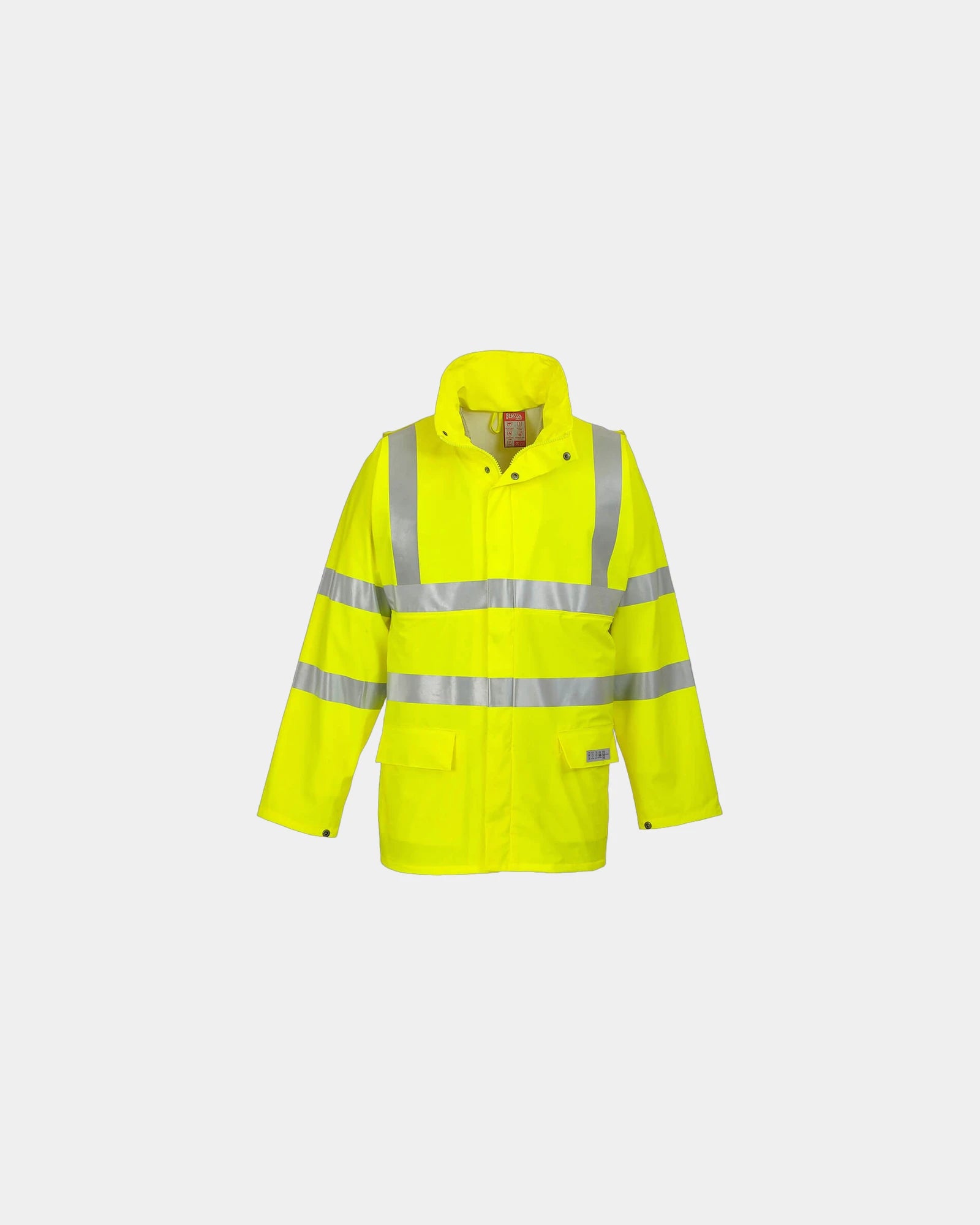 Kurtka przeciwdeszczowa HiVis FR Sealtex z nadrukiem - Żółty