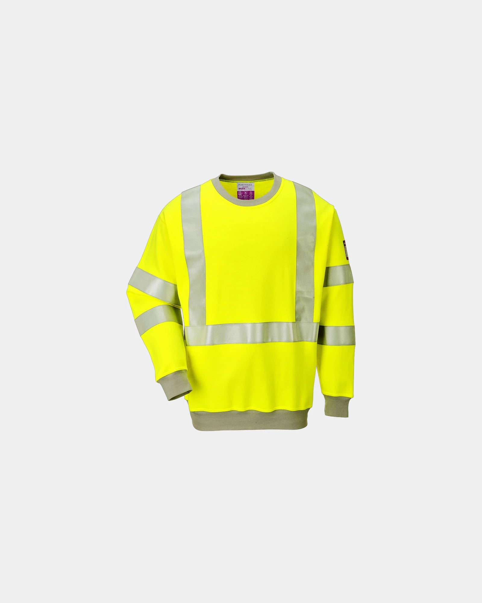 Bluza robocza o wysokiej widoczności z nadrukiem - Żółty