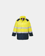 Kurtka ostrzegawcza Hi-Vis z atestem łuku elektrycznego z nadrukiem - Żółto-granatowy