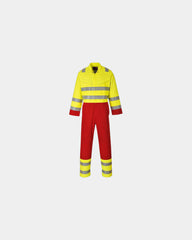 Kombinezon antystatyczny hi-vis Bizflame Services z nadrukiem - Żółty
