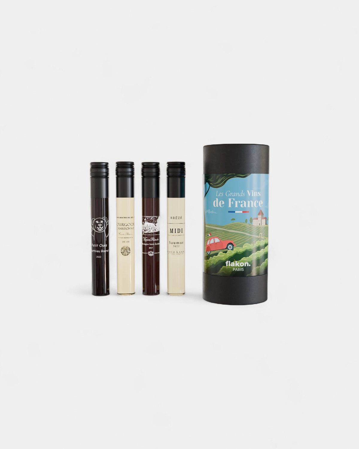 Coffret dégustation 4 flacons de vin à personnaliser - 2