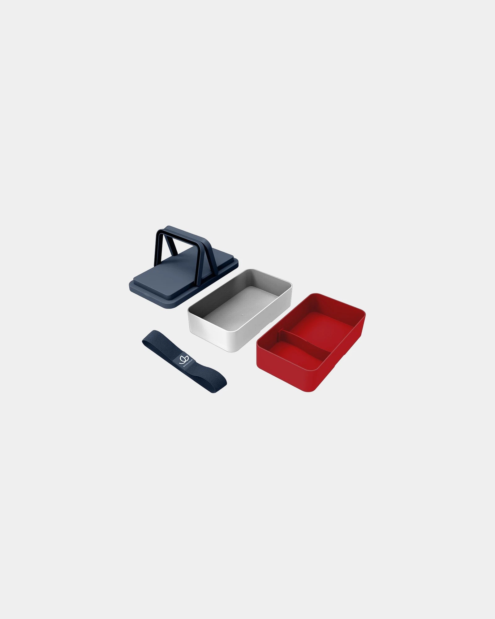 Lunchbox 2 komory Goodjour z plastiku z recyklingu z nadrukiem - 30