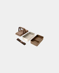 Lunchbox 2 komory Goodjour z plastiku z recyklingu z nadrukiem - 18