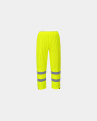 Spodnie przeciwdeszczowe Hi-Vis wodoodporne z nadrukiem - Żółty