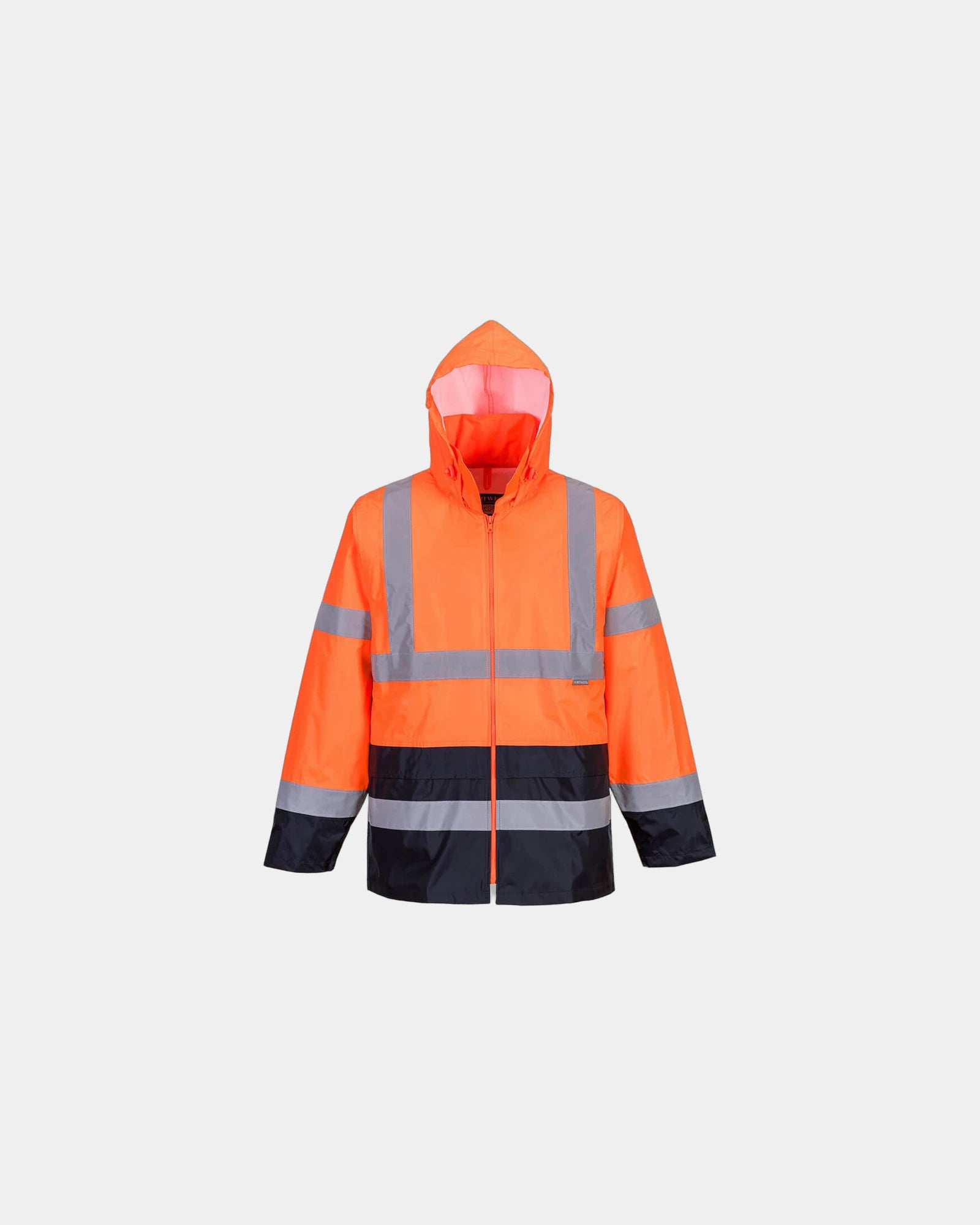 Kurtka przeciwdeszczowa Hi-Vis dwukolorowa z nadrukiem - Pomarańczowy