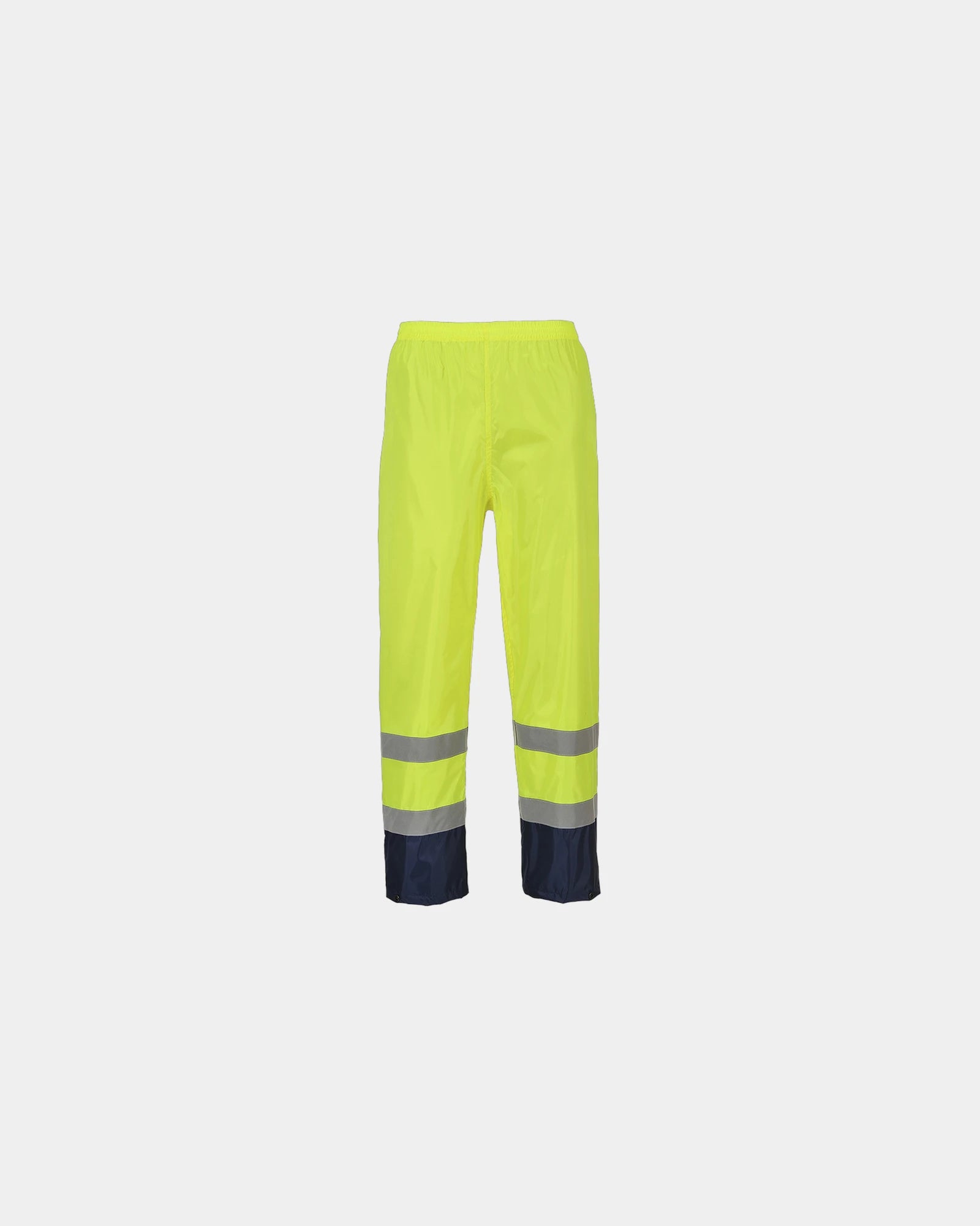 Spodnie przeciwdeszczowe Hi-Vis wodoodporne z nadrukiem - Żółto-granatowy
