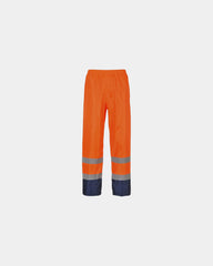 Spodnie przeciwdeszczowe Hi-Vis wodoodporne z nadrukiem - Pomarańczowy
