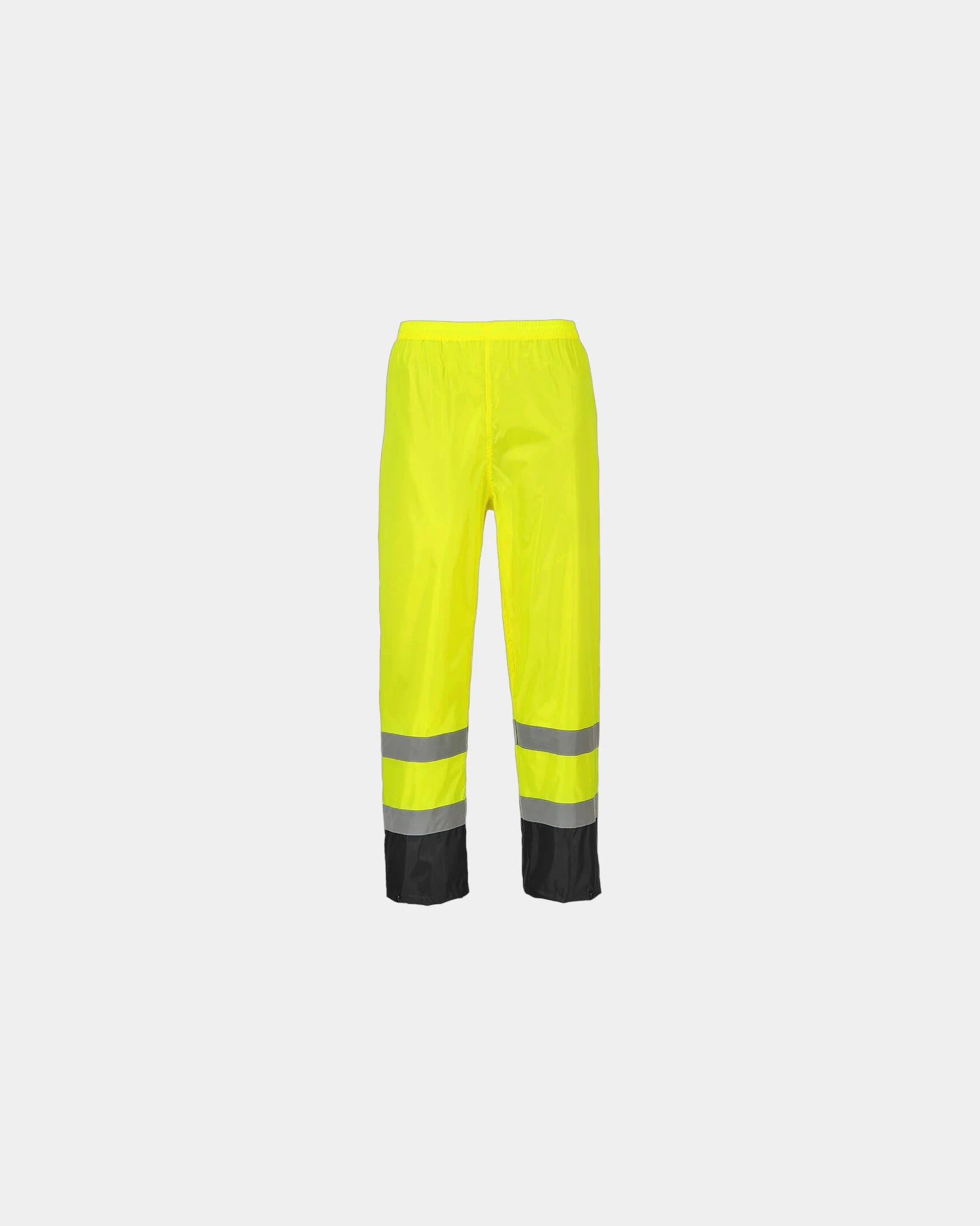 Spodnie przeciwdeszczowe Hi-Vis wodoodporne z nadrukiem - Żółto-czarny