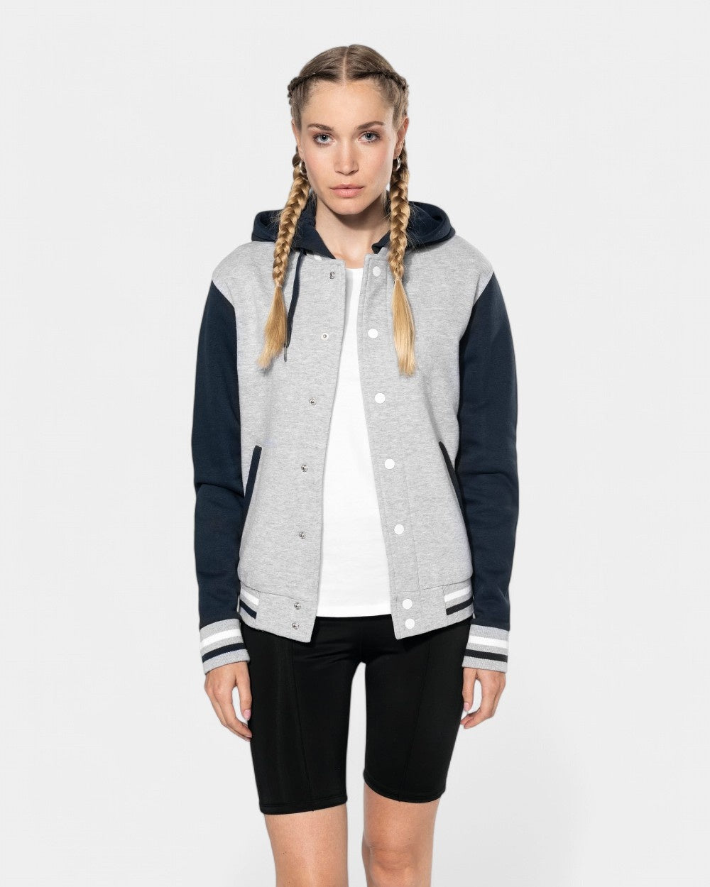 Kurtka Teddy unisex z kapturem z logo - 15