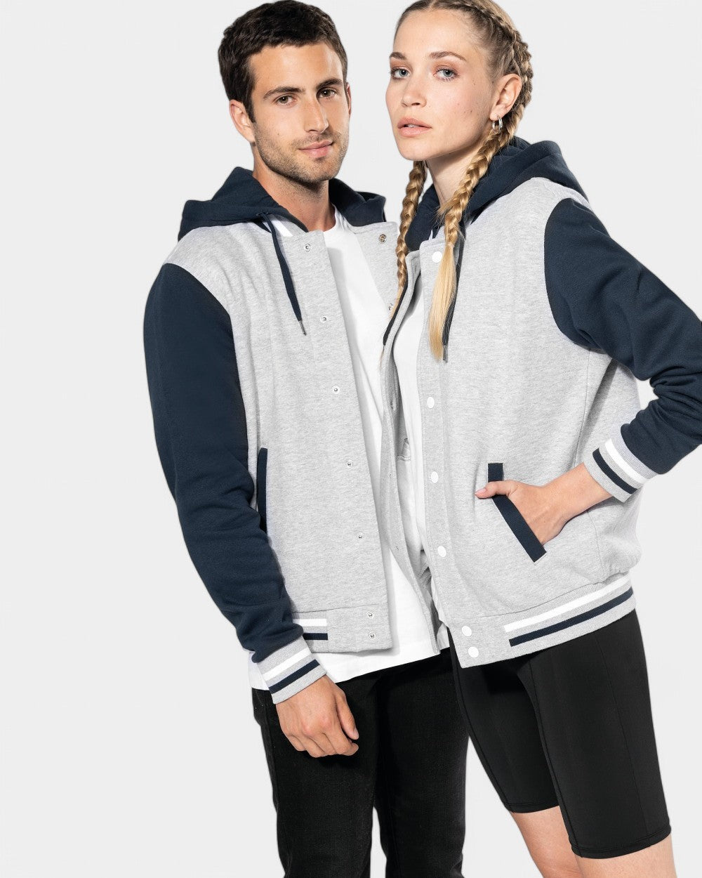 Kurtka Teddy unisex z kapturem z logo - 25