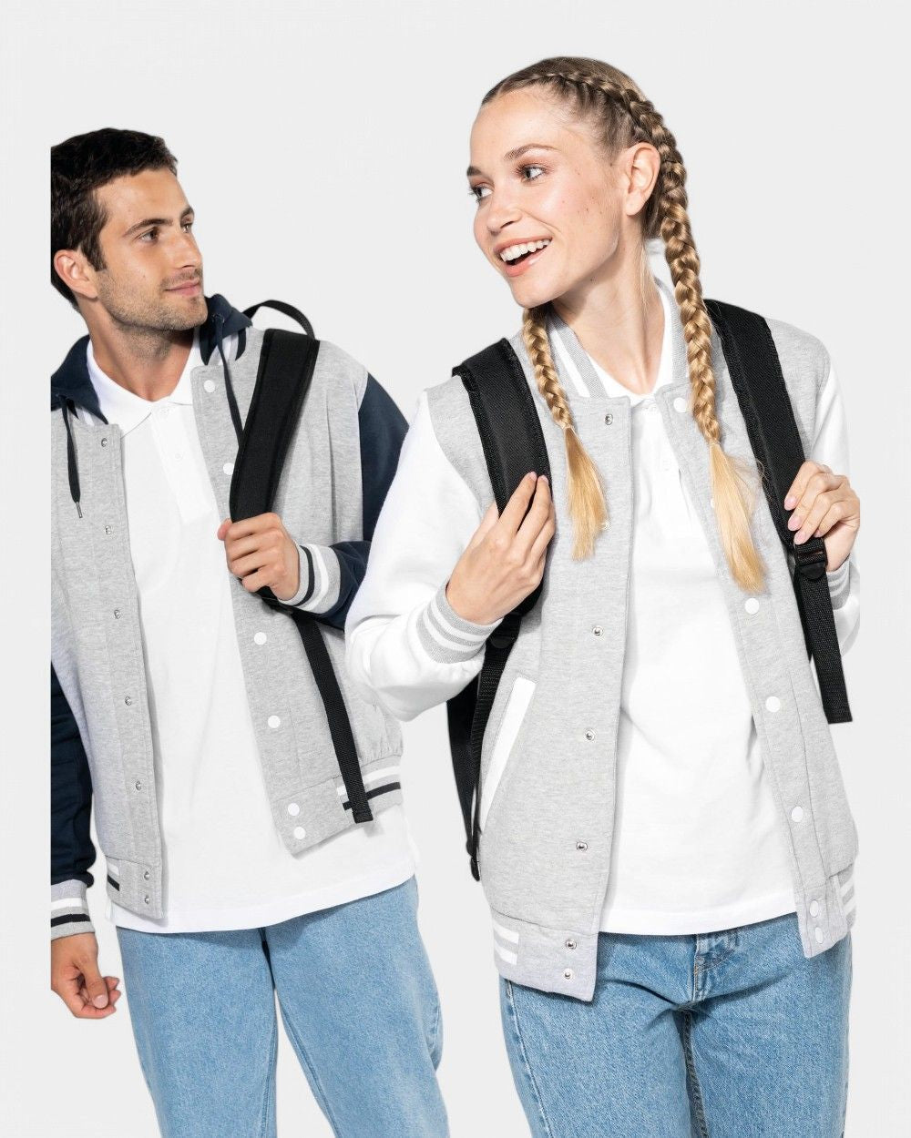 Kurtka Teddy unisex z kapturem z logo - 2