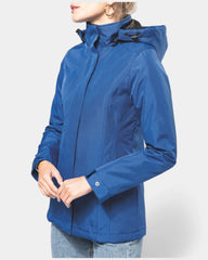 Damska parka z kapturem z logo - 5
