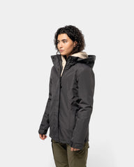 Damska parka z kapturem z logo - 1