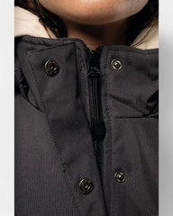 Damska parka z kapturem z logo - 3