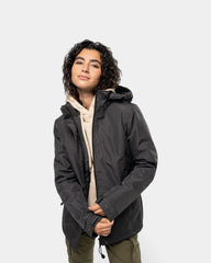 Damska parka z kapturem z logo