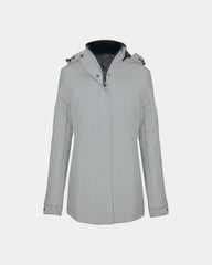 Damska parka z kapturem z logo - 8