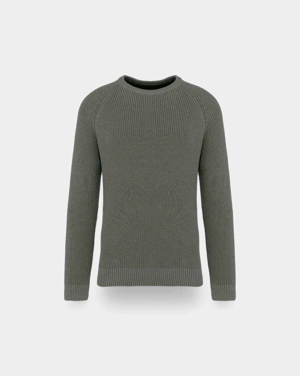 Ekologiczny męski sweter o grubym splocie z logo - 3