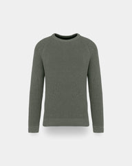 Ekologiczny męski sweter o grubym splocie z logo - 3