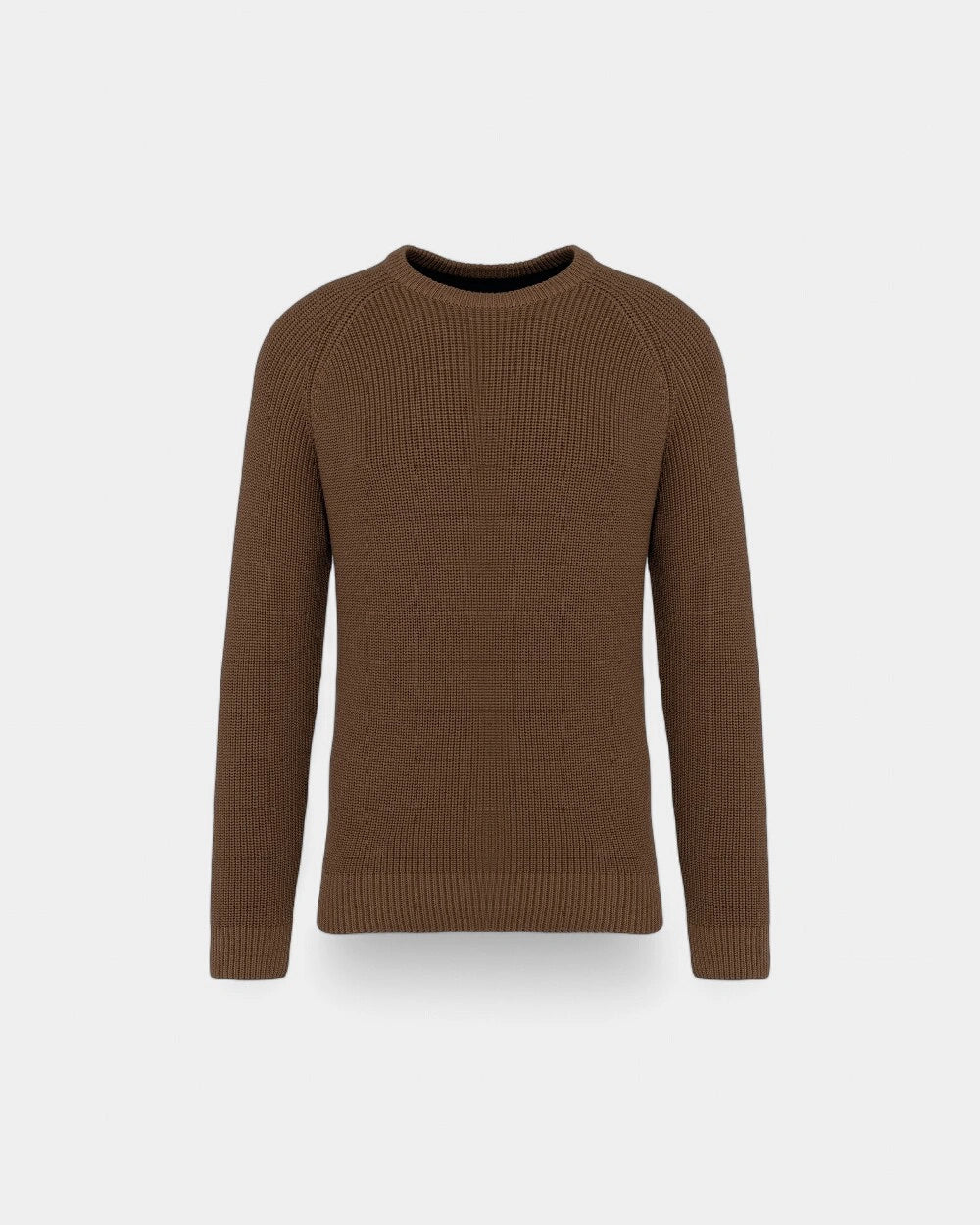 Ekologiczny męski sweter o grubym splocie z logo - 2