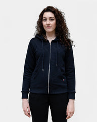 Damska bluza z kapturem na zamek Made in France z logo - 7