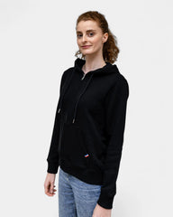 Damska bluza z kapturem na zamek Made in France z logo - 10