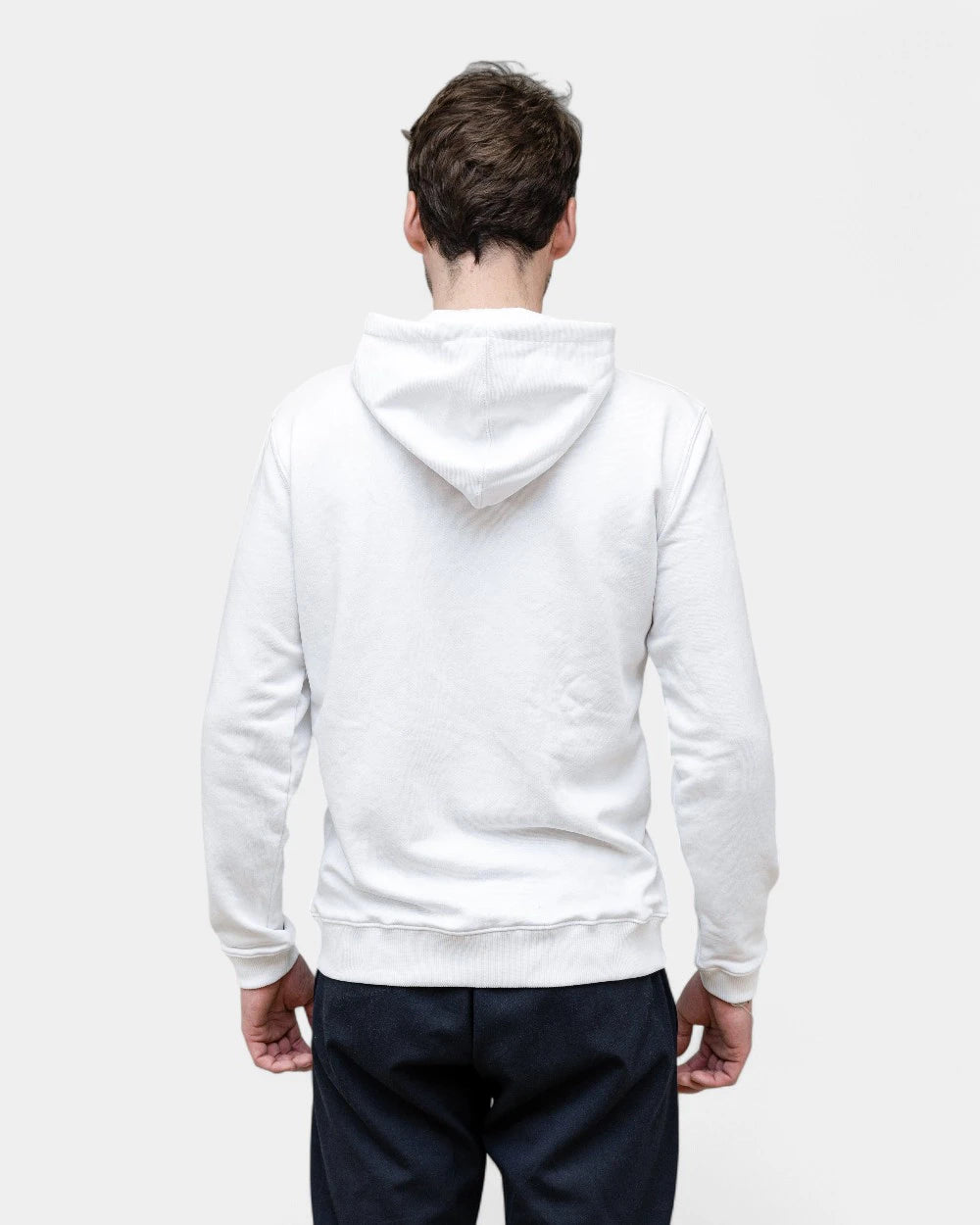 Męska bluza z kapturem na zamek Made in France z logo - 3