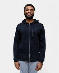 Męska bluza z kapturem na zamek Made in France z logo - 8