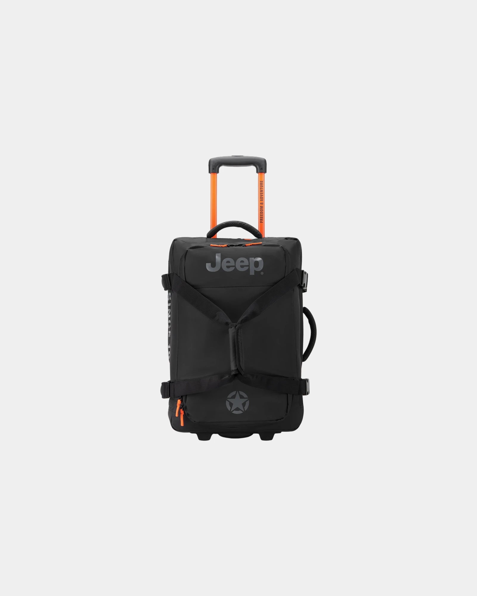 Torba podróżna trolley z poliestru z recyklingu 55 cm z nadrukiem - Czarny