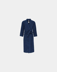 Szlafrok kimono z bawełny frotte 400 g/m² z nadrukiem - Granatowy